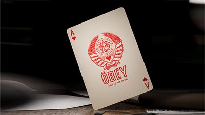 Obey Red Edition Playing Cards by theory11