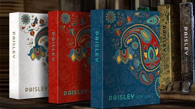 Plastic Paisley Poker Red Playing Cards by Dutch Card House Company