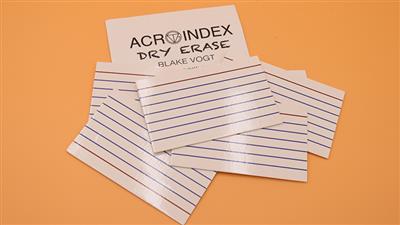 Six Acro Index (3''x5'') Dry Erase by Blake Vogt