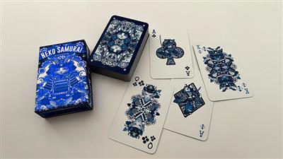 Neko Samurai (Mini Blue) Playing Cards