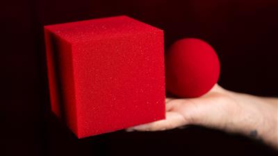 Magic Sponge Ball to Square JUMBO RED by Murphy's Magic