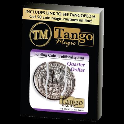 Folding Coin Quarter (D0021) (Traditional) by Tango Magic - Trick (D0021)