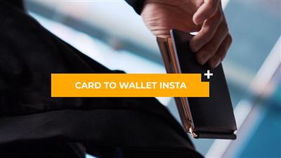 Modern Card to Wallet Insta (Black) by Quiver