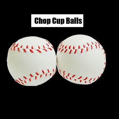 Chop Cup Balls White Leather (Set of 2) by Leo Smetsers - Trick