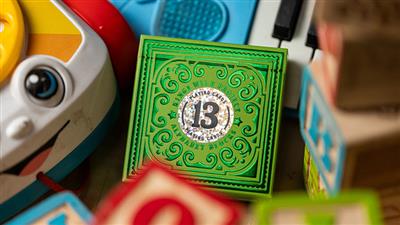 Alphabet Blocks (Green) Playing Cards by Kings Wild Project