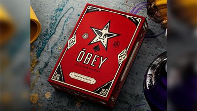 Obey Red Edition Playing Cards by theory11