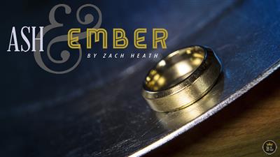 Ash and Ember Gold Beveled Size 9 (2 Rings) by Zach Heath  - Trick