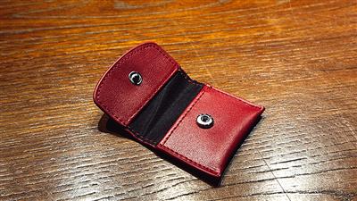 The Cowhide Coin Wallet (Red) by Bacon Magic - Trick