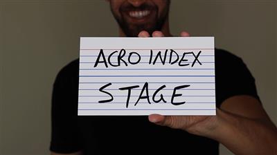 Acro Index Dry Erase Large 5''x8''(Gimmicks and Online Instructions) by Blake Vogt - Trick