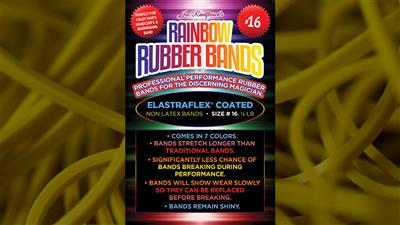 Joe Rindfleisch's SIZE 16 Rainbow Rubber Bands (Russell Leeds -Yellow ) by Joe Rindfleisch - Trick