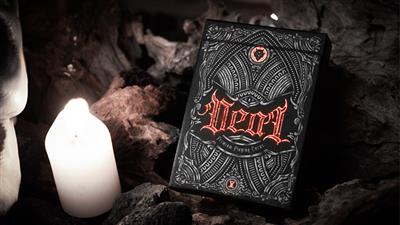 Deal with the Devil (Scarlet Red) UV Playing Cards by Darkside Playing Card Co