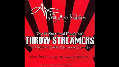 Throw Streamers RED by Andy Amyx ( 1dozen = 1 unit) - Trick