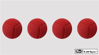 Rope Balls 1 inch / Set of 4 (Red) by Mr. Magic - Trick